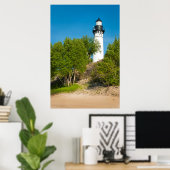 VS, Michigan. Vuurtoren van Au Sable aan het meer Poster (Thuiskantoor)
