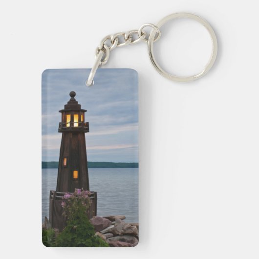 VS, Michigan. vuurtoren van de werf Sleutelhanger (achterkant)