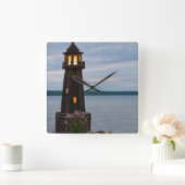 VS, Michigan. vuurtoren van de werf Vierkante Klok (Huis)