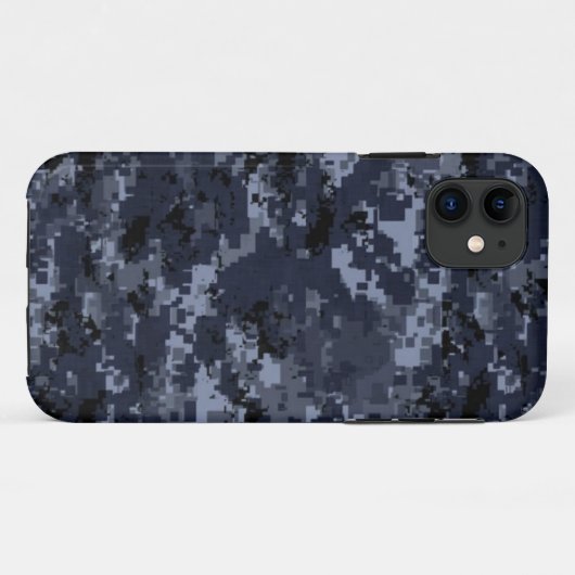 VS Militair Blauwe Camouflage Case-Mate iPhone Case (Achterkant (horizontaal))
