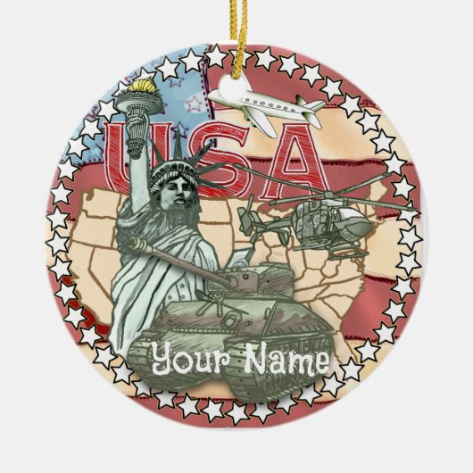 VS Militair  Keramisch Ornament (Voorkant)