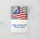 VS militaire dank je veteranen,veteranen dag  Kaart (Binnen)