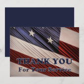 VS militaire veteranen patriottische vlag Dank u Bedankkaart (Voorkant / Achterkant)