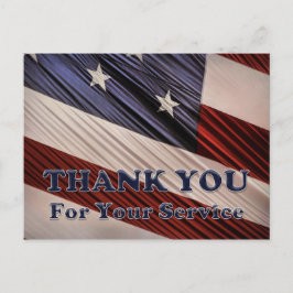VS militaire veteranen patriottische vlag Dank u Briefkaart