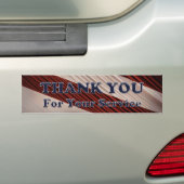 VS militaire veteranen patriottische vlag Dank u Bumpersticker (Op auto)