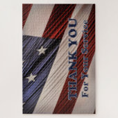 VS militaire veteranen patriottische vlag Dank u Legpuzzel (Verticaal)