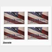 VS militaire veteranen patriottische vlag Dank u Rechthoekige Sticker (Vel)