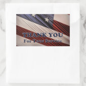 VS militaire veteranen patriottische vlag Dank u Rechthoekige Sticker (Tas)
