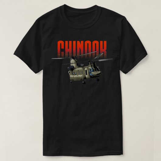 VS Militaire Warbird Helikopter Chinook T-shirt (Design voorkant)