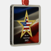 VS-militairen - Gold Star - Vlag-versiering Metalen Ornament (Rechts)