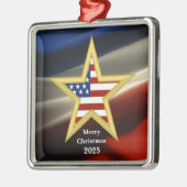 VS-militairen - Gold Star - Vlag-versiering Metalen Ornament (Links)