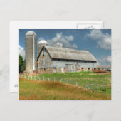 VS, Minnesota Barn en Silo Briefkaart (Voorkant / Achterkant)