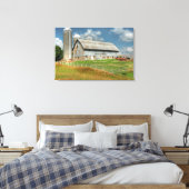 VS, Minnesota Barn en Silo Canvas Afdruk (Insitu (Slaapkamer))