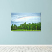 VS, Minnesota. Groene weide met wilde bloemen Canvas Afdruk (Insitu (Houten vloer))