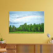 VS, Minnesota. Groene weide met wilde bloemen Canvas Afdruk (Insitu (Woonkamer))