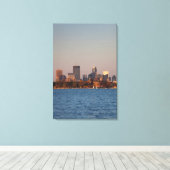 VS, Minnesota, Minneapolis, stadsprofiel Canvas Afdruk (Insitu (Houten vloer))