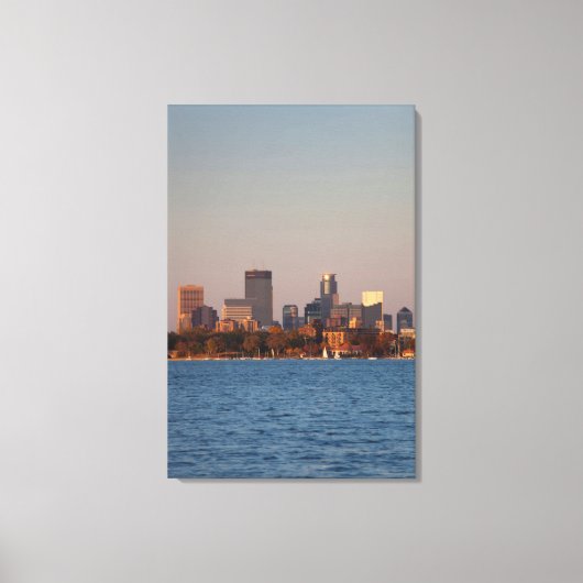 VS, Minnesota, Minneapolis, stadsprofiel Canvas Afdruk (Voorkant)