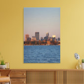 VS, Minnesota, Minneapolis, stadsprofiel Canvas Afdruk (Insitu (Woonkamer))