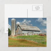 VS, Minnesota Schuur en Silo Briefkaart (Voorkant / Achterkant)