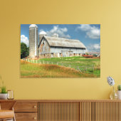 VS, Minnesota Schuur En Silo Canvas Afdruk (Insitu (Woonkamer))