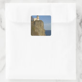 VS, Minnesota.  Split Rock Lighthouse aan Lake Vierkante Sticker (Tas)
