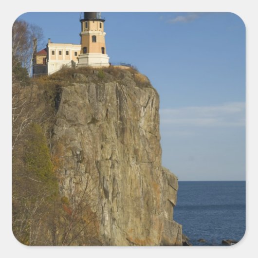 VS, Minnesota.  Split Rock Lighthouse aan Lake Vierkante Sticker (Voorkant)
