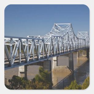 VS, Mississippi, Vicksburg. Snelweg I-20 Vierkante Sticker