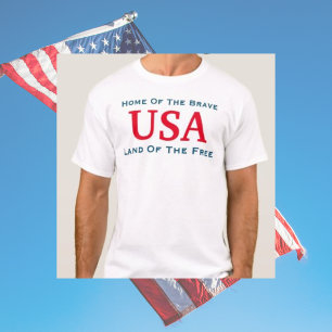 VS Moedig En Vrij Patriottisch  T-shirt