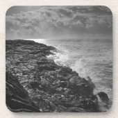 VS. Moltenlava stroomt in de oceaan bij zonsopgang Bier Onderzetter (Voorkant)