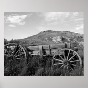 VS, Montana, Bannack State Park Oude wagen gemaakt Poster