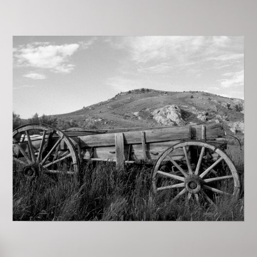 VS, Montana, Bannack State Park Oude wagen gemaakt Poster (Voorkant)