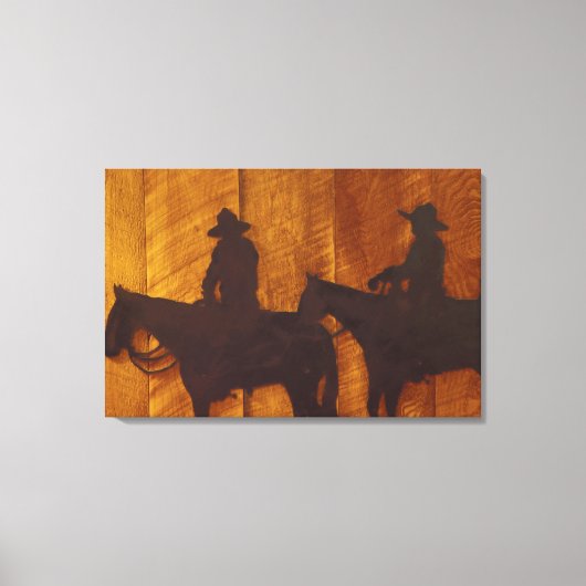VS, Montana, Boulder River Cowboys te paard Canvas Afdruk (Voorkant)