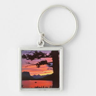 VS, Montana, Glacier National Park. Landschap Sleutelhanger