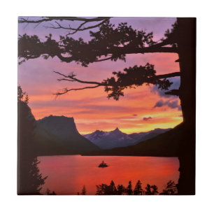 VS, Montana, Glacier National Park. Landschap Tegeltje