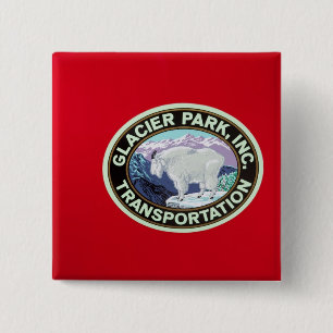 VS, Montana, Glacier National Park, Oude 2 Vierkante Button 5,1 Cm