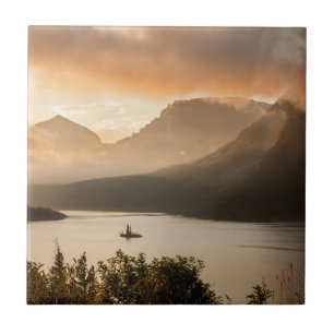 VS, Montana, Glacier National Park. Zonsopgang Tegeltje