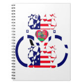 VS Mooi Geweldige Tekst Lieve Hart kleuren Kunst Notitieboek (Voorkant)