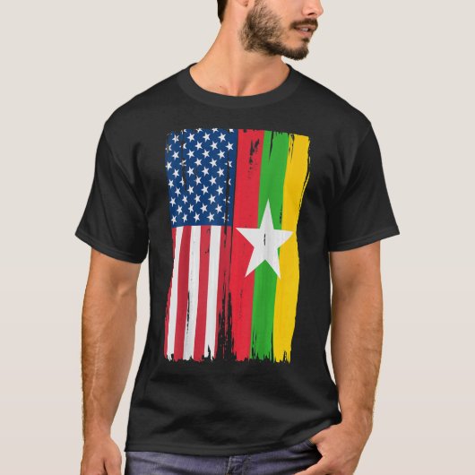 VS Myanmar Flag TShirt304 T-shirt (Voorkant)