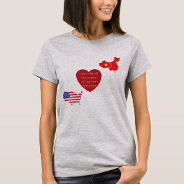 VS naar China Hart T-Shirt