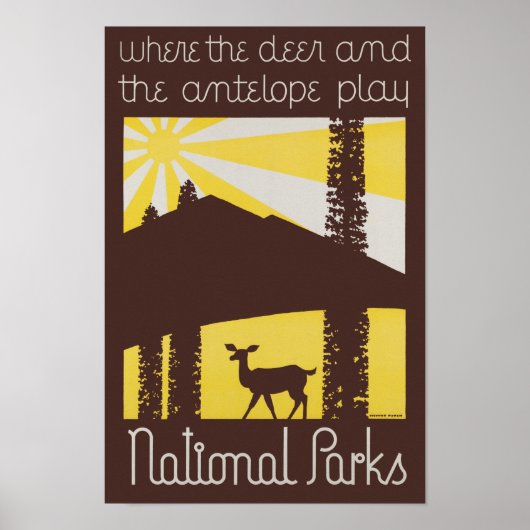 VS National Parks Vintage Poster herstelde (Voorkant)