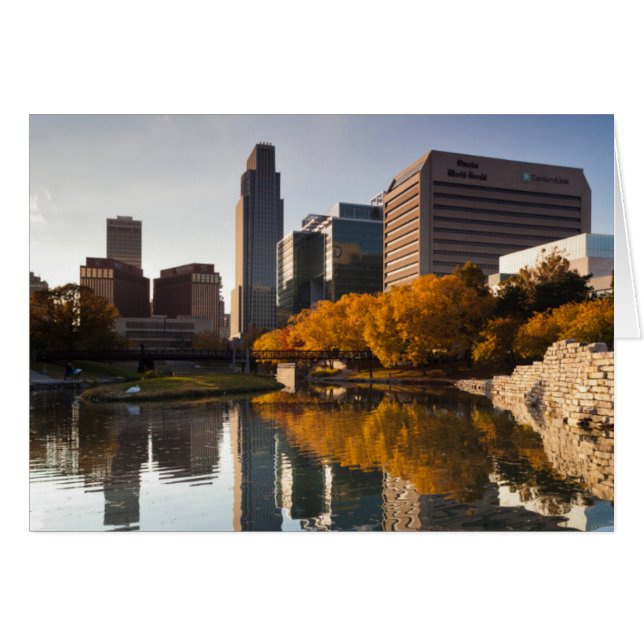VS, Nebraska, Omaha, Gene Leahy Mall, Skyline (Voorkant Horizontaal)