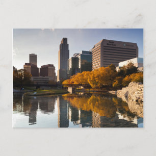 VS, Nebraska, Omaha, Gene Leahy Mall, Skyline Briefkaart