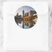 VS, Nebraska, Omaha, Gene Leahy Mall, Skyline Ronde Sticker (Tas)