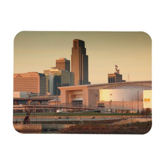 VS, Nebraska, Omaha, Silhouet Magneet (Horizontaal)