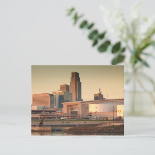 VS, Nebraska, Omaha, Skyline Briefkaart (Staand voorkant)