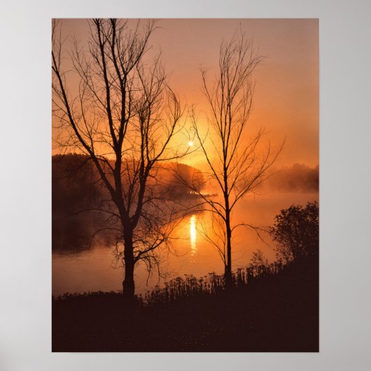 VS, New England, Maine. Autumn Sunrise Poster (Voorkant)