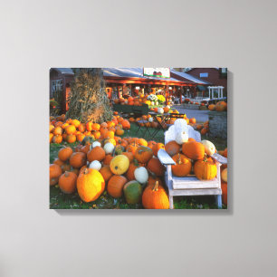 VS, New England, Maine, Wells. Herfstweergave Canvas Afdruk