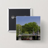 VS, New England, Massachusetts, Boston, 2 Vierkante Button 5,1 Cm (Voorkant /achterkant)