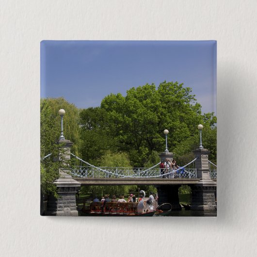 VS, New England, Massachusetts, Boston, 2 Vierkante Button 5,1 Cm (Voorkant)