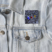 VS, New England, Massachusetts, Reading, 2 Vierkante Button 5,1 Cm (In situ)